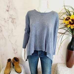 Blu Moon french blue 100% cashmere sweater
